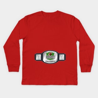 Fantasy Football Champion 2021 (Belt) Kids Long Sleeve T-Shirt